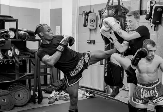 Two fighters training at The MMA Clinic